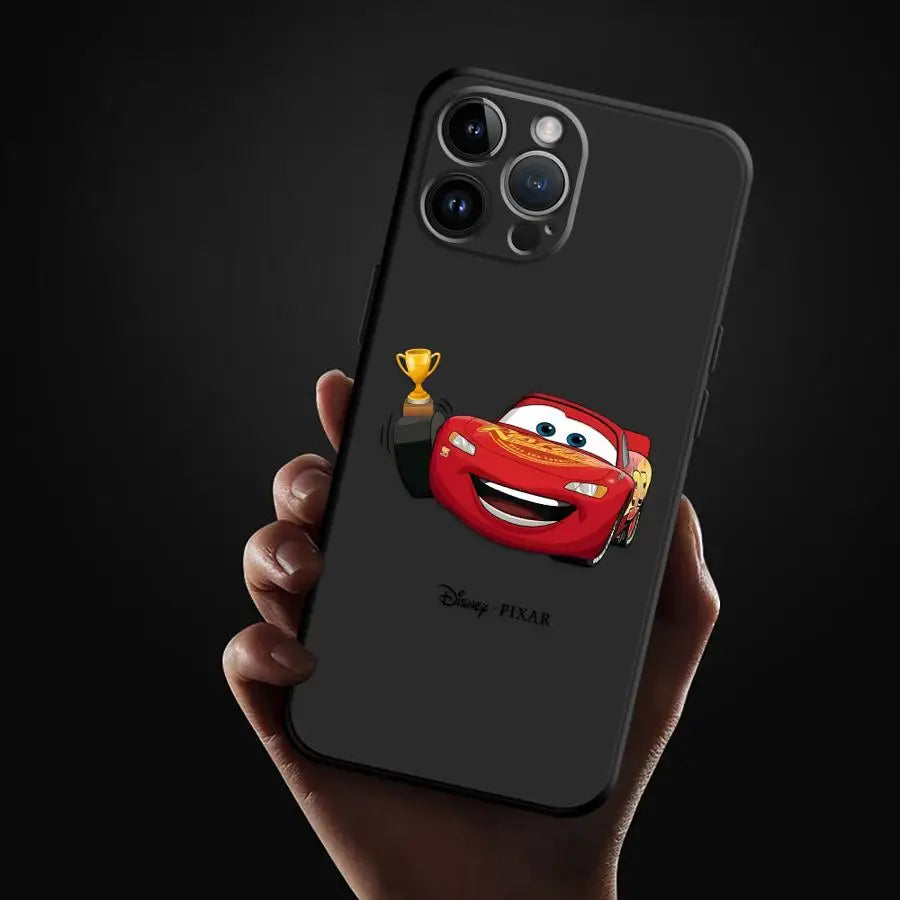Red Race Car Phone Case – Soft Protective Cover for iPhone 15 & 16 Series