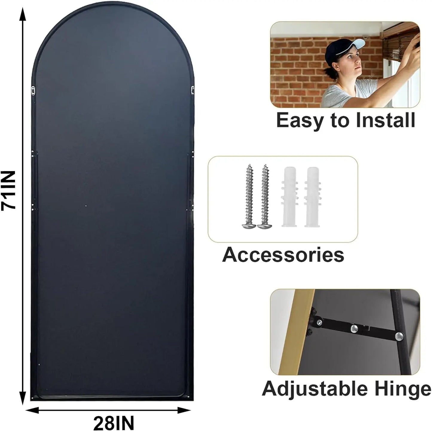Full-Length Mirror – 26” x 71”