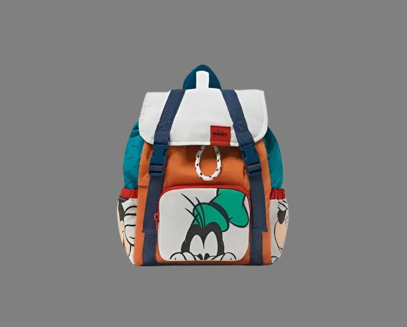 Cartoon Mouse Canvas Backpack – Large Capacity School & Travel Bag