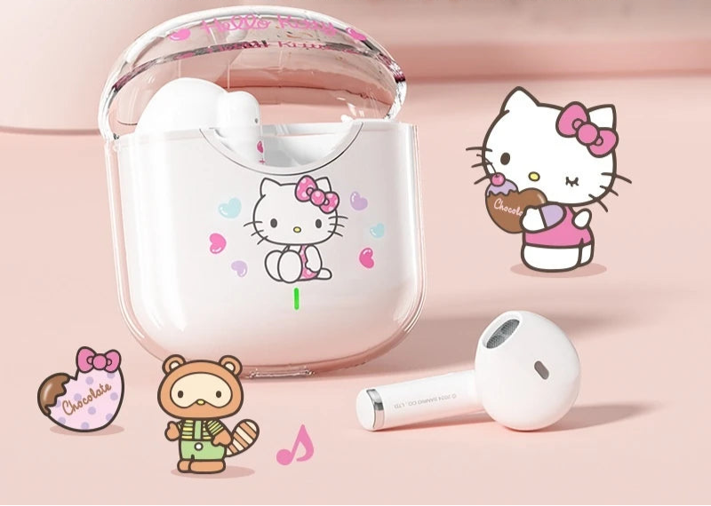 Cute Wireless Bluetooth Earbuds – Waterproof with Charging Case (Type-C)