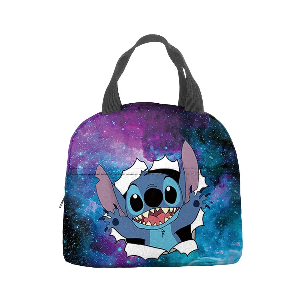 Blue Alien Cartoon Lunch Bag – Insulated Kids Cooler Tote