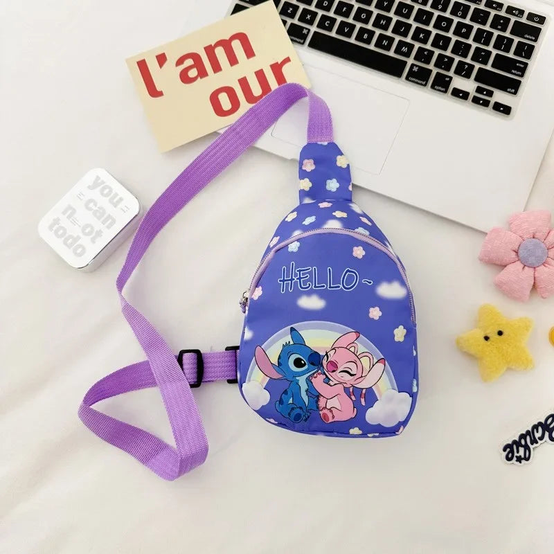 Cartoon Bear & Bunny Sling Chest Bag – Cute Anime Style Crossbody with Coin Pouch