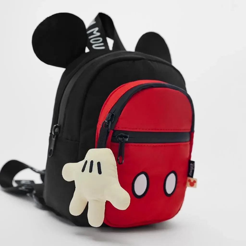 Cartoon Mouse Canvas Backpack – Large Capacity School & Travel Bag