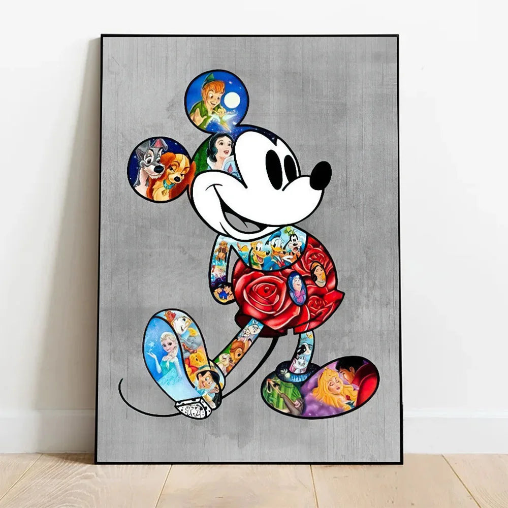 Kawaii Doodle Wall Art Print – Vertical Canvas for Kids’ Rooms or Living Spaces