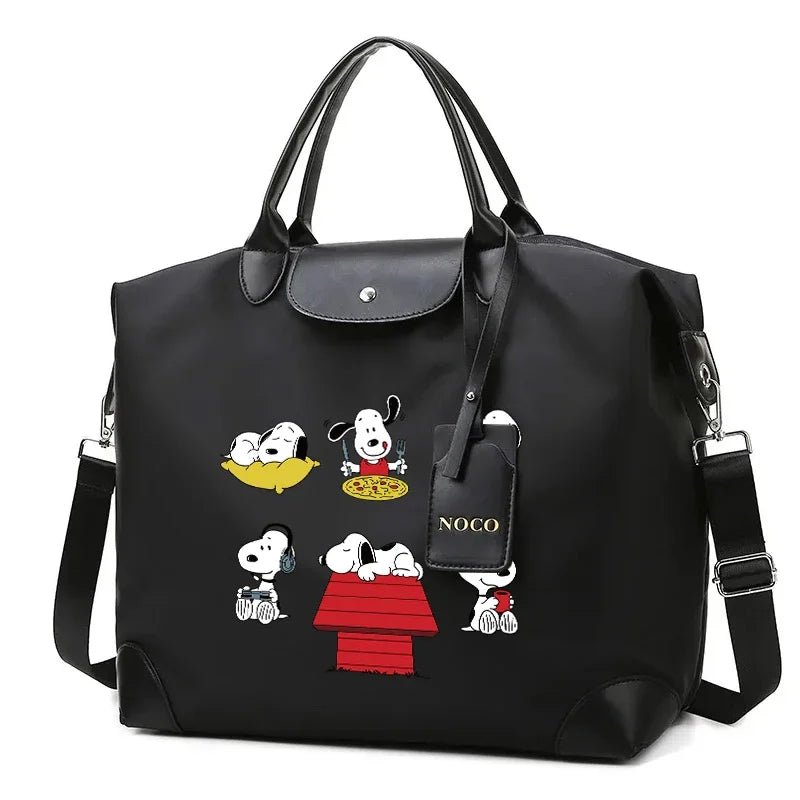 Cartoon Dog Travel Duffel Bag – Lightweight Oxford Weekender (16.1”)