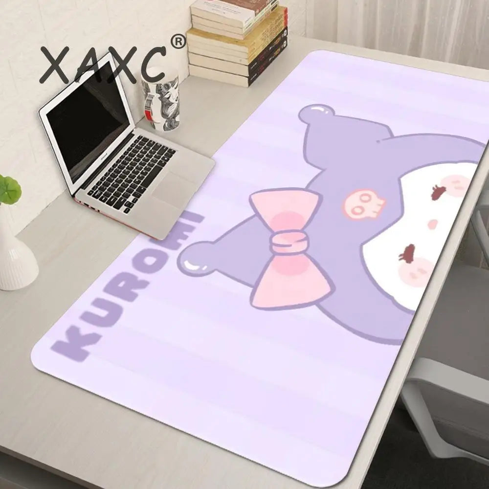 Kawaii Cat & Bunny Desk Mouse Pad – Multiple Sizes, Anti-Slip Gaming Mat