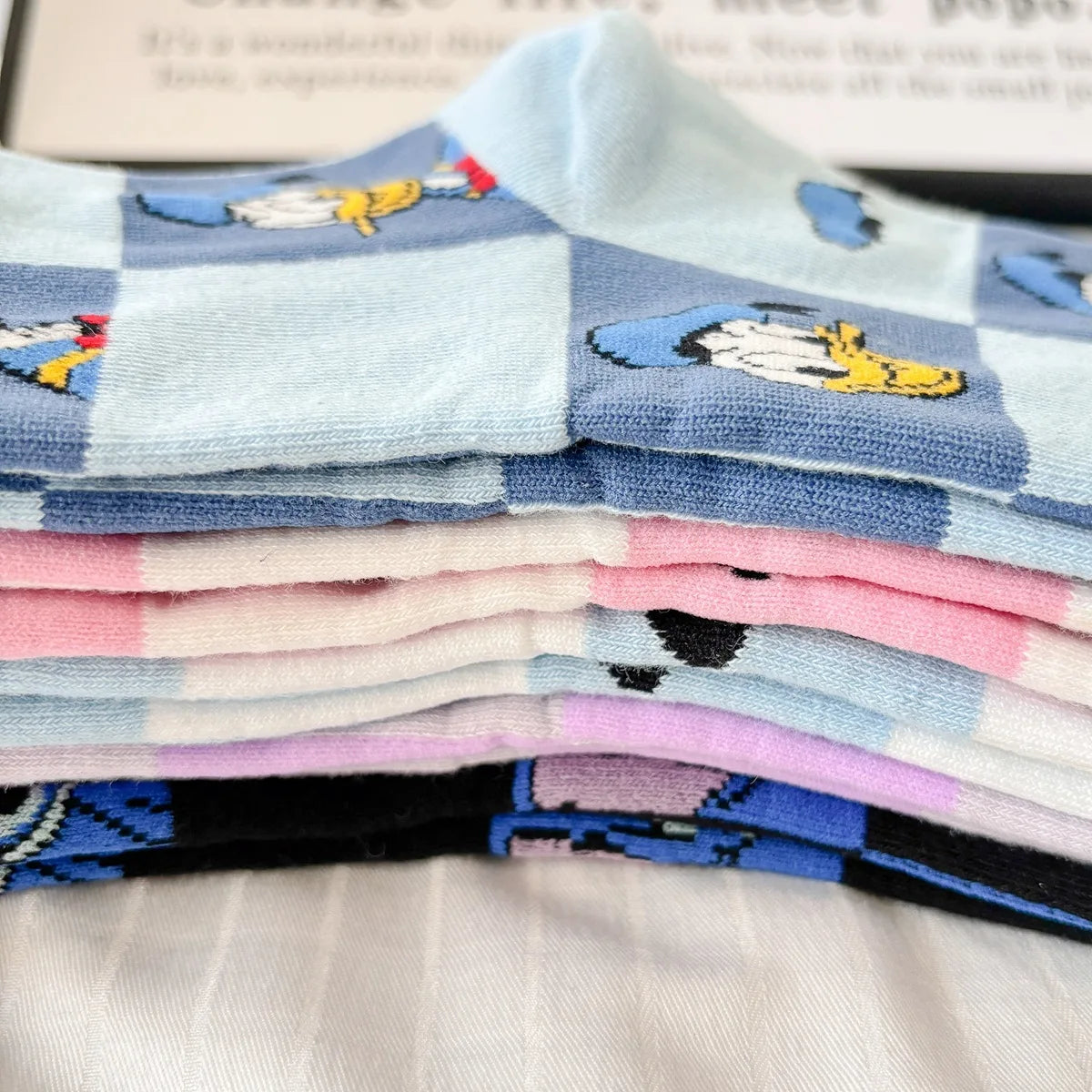 Kawaii Cartoon Knit Socks – Soft Cotton Low-Tube Socks for Everyday Wear