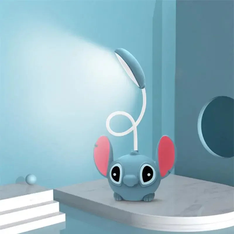 Cute Blue Cartoon LED Desk Lamp – USB Rechargeable Night Light