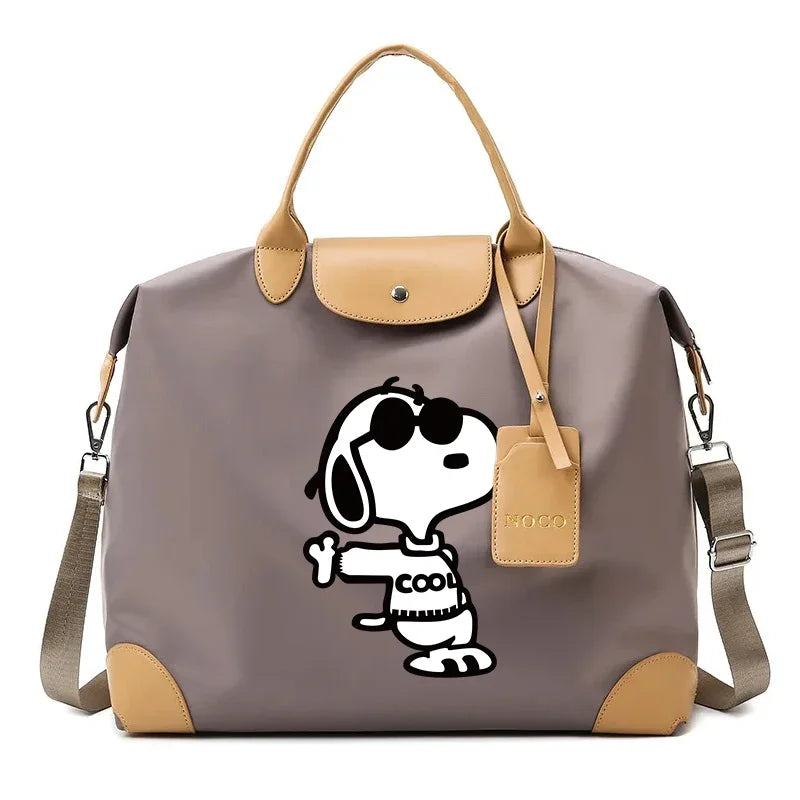 Cartoon Dog Travel Duffel Bag – Lightweight Oxford Weekender (16.1”)