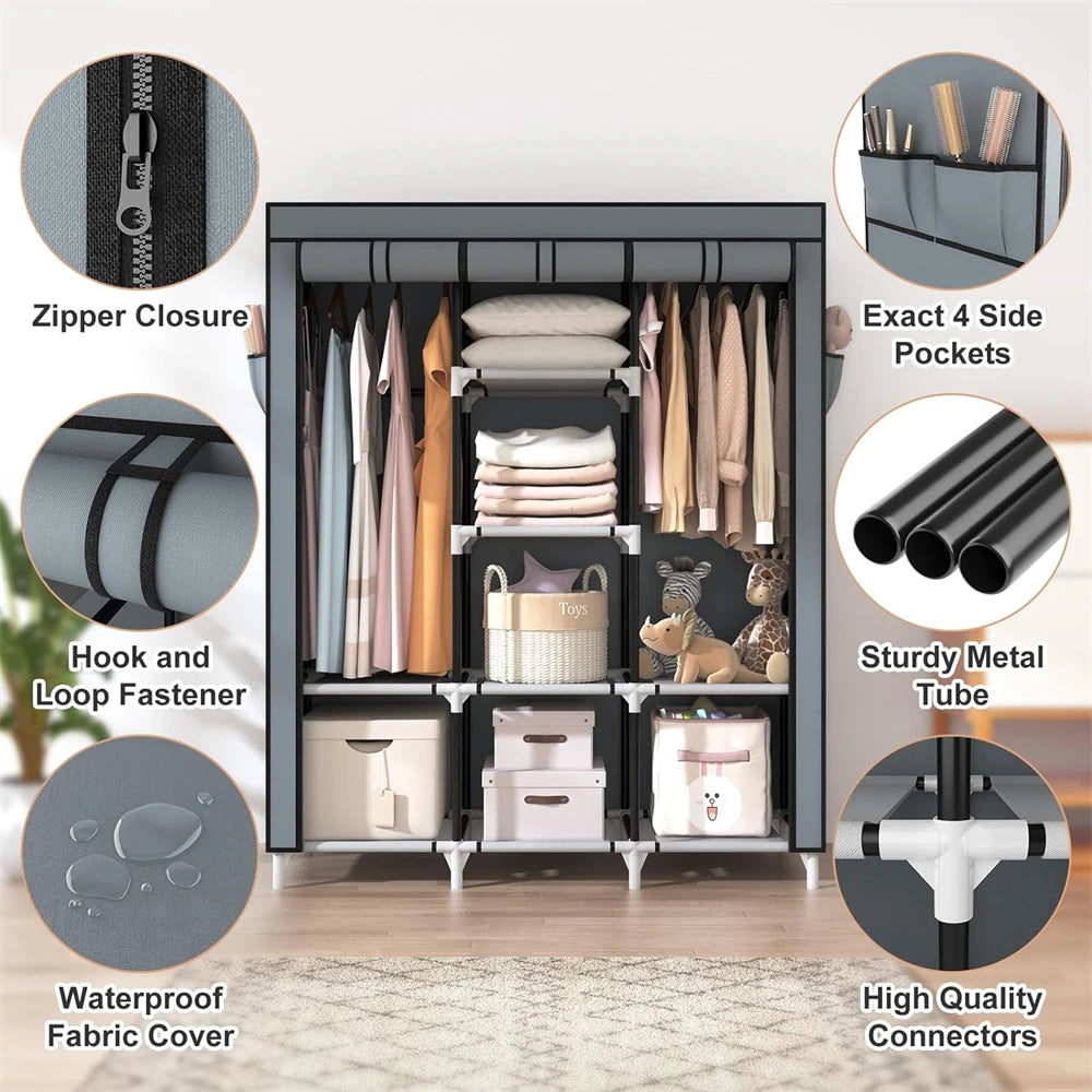 Portable Closet Organizer with 6 Shelves