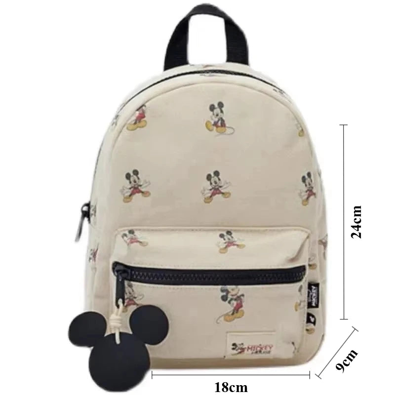 Cartoon Mouse Canvas Backpack – Large Capacity School & Travel Bag
