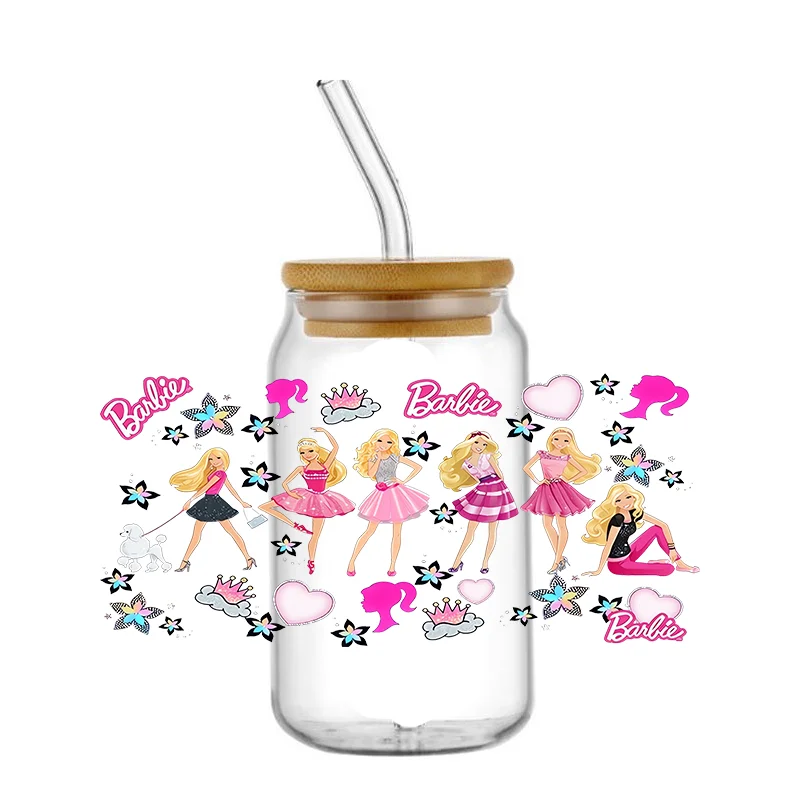 Kawaii Pink Cup Wrap – 16 oz Reusable Decal Sticker for Tumblers