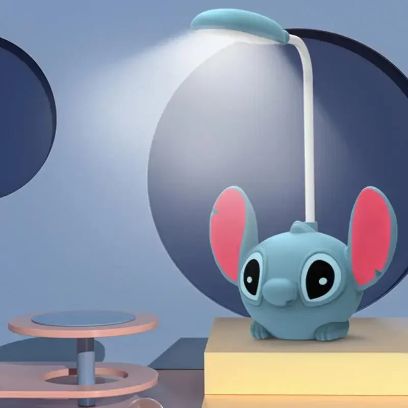 Cute Blue Cartoon LED Desk Lamp – USB Rechargeable Night Light