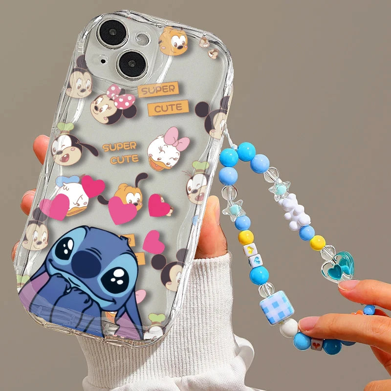 Cute Blue Cartoon Phone Case – Soft TPU Cover for iPhone 15 Series