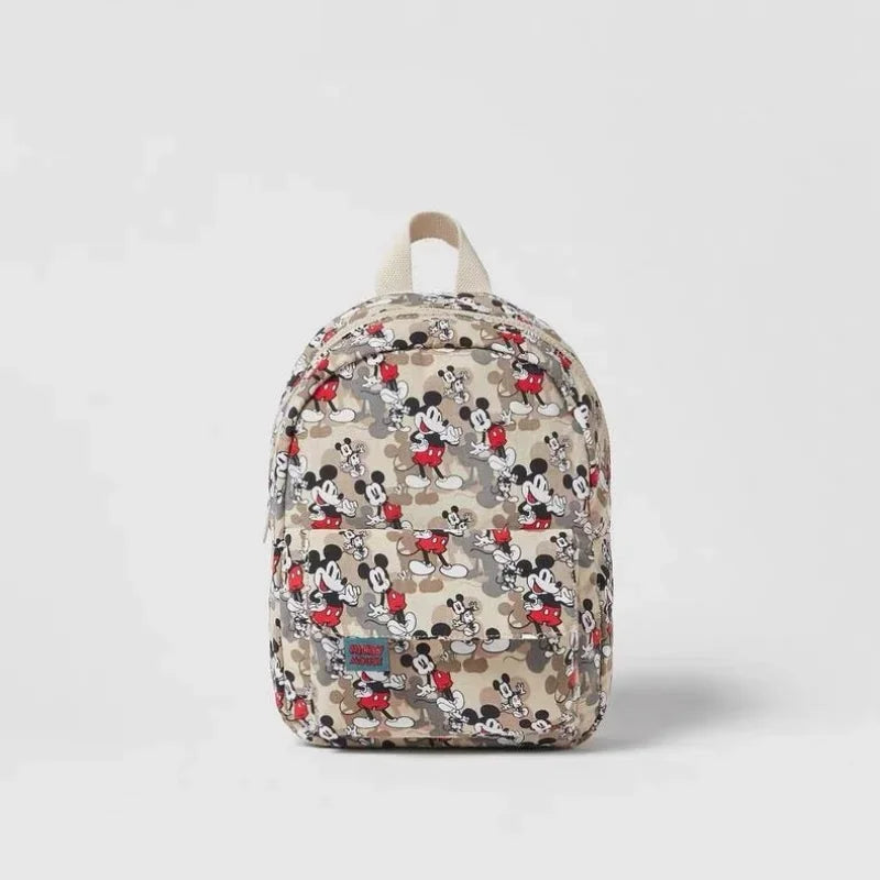 Cartoon Mouse Canvas Backpack – Large Capacity School & Travel Bag