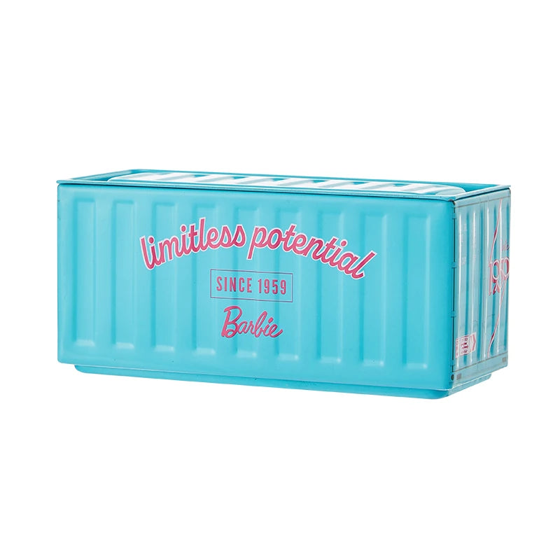 Barbie-Inspired Mini Storage Containers – Stackable Metal Desk Organizer (2 Sizes)