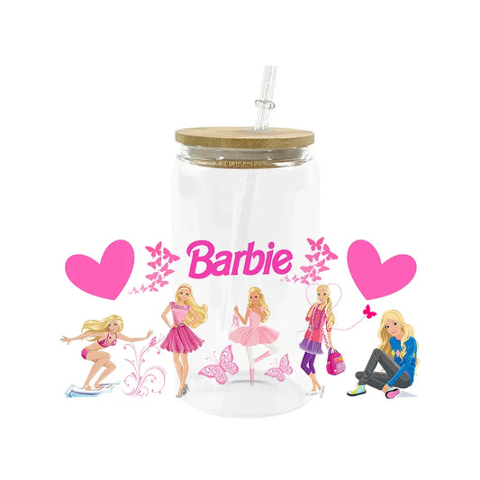 Kawaii Pink Cup Wrap – 16 oz Reusable Decal Sticker for Tumblers