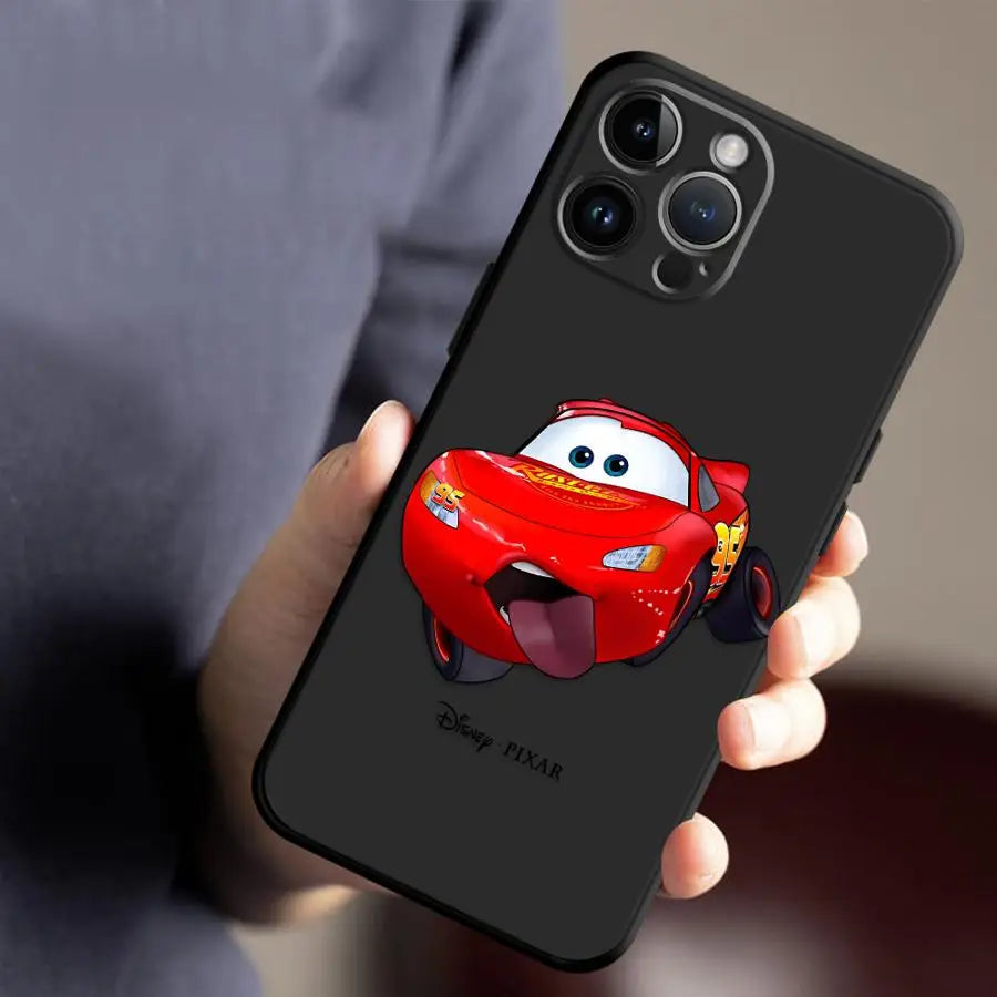 Red Race Car Phone Case – Soft Protective Cover for iPhone 15 & 16 Series