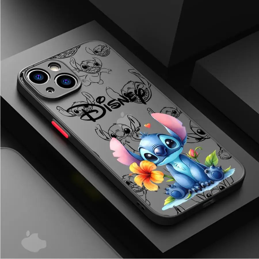 Matte Shockproof Cartoon Case – Cute Protective Cover for iPhone 15 & 16 Series