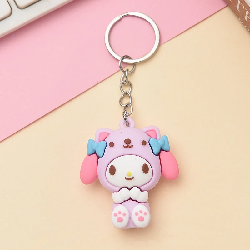 Kawaii Cartoon Character Keychain – Cute Backpack & Car Charm Gift