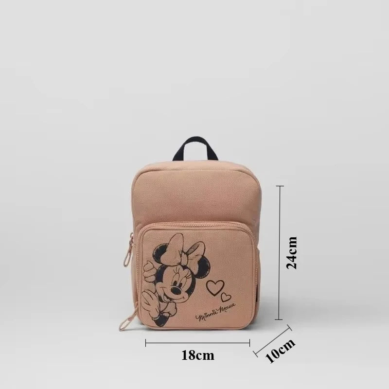 Cartoon Mouse Canvas Backpack – Large Capacity School & Travel Bag