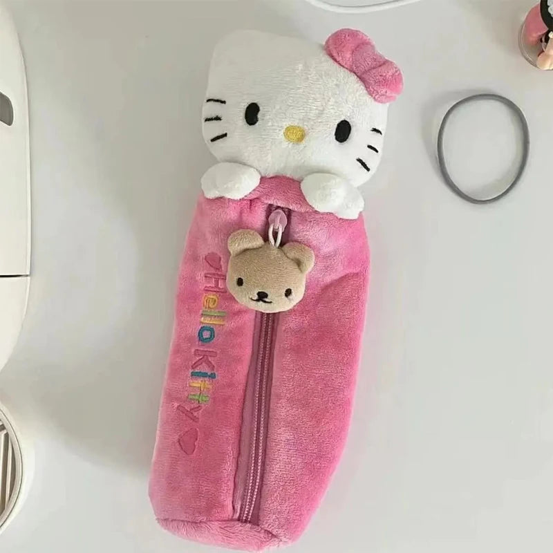 Pink Kawaii Cat Pencil Case – Cute Cartoon School Pouch