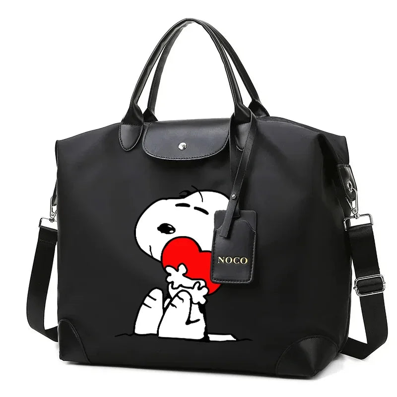 Cartoon Dog Travel Duffel Bag – Lightweight Oxford Weekender (16.1”)