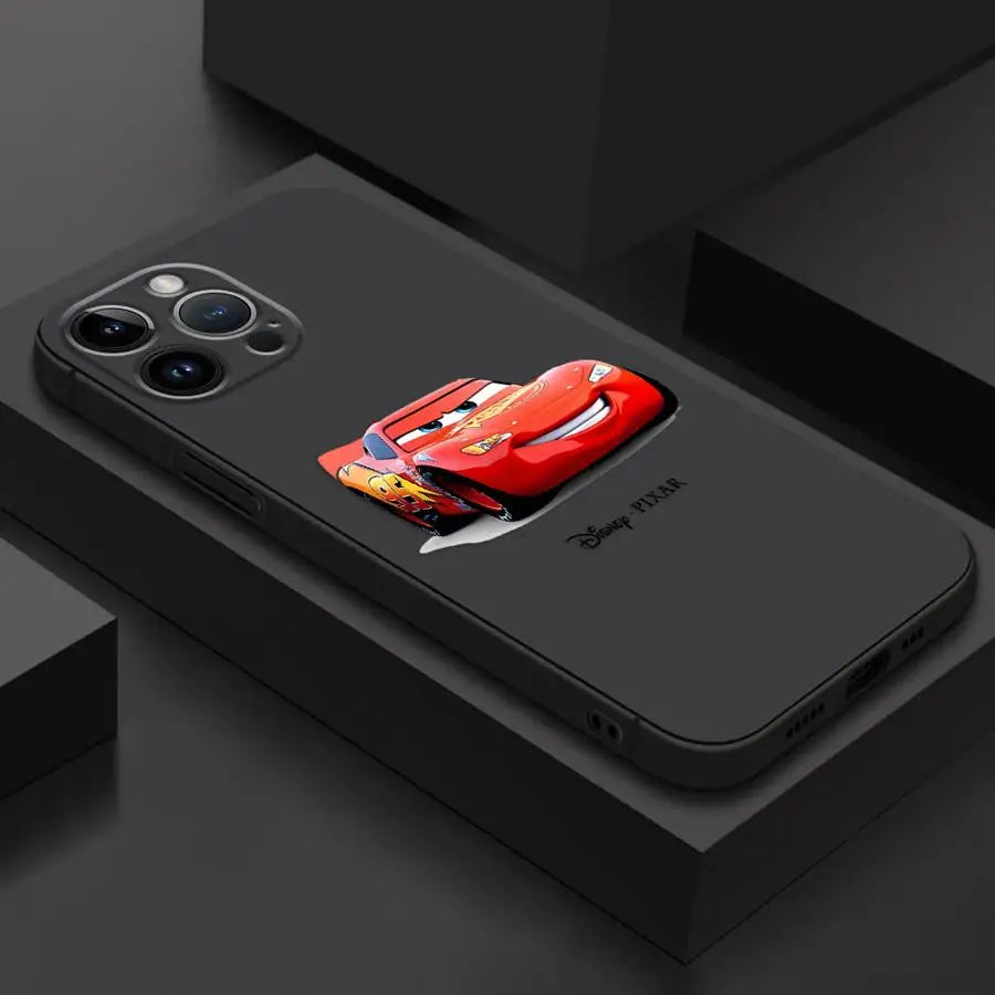 Red Race Car Phone Case – Soft Protective Cover for iPhone 15 & 16 Series