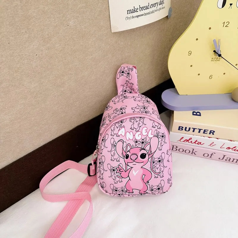 Cartoon Bear & Bunny Sling Chest Bag – Cute Anime Style Crossbody with Coin Pouch