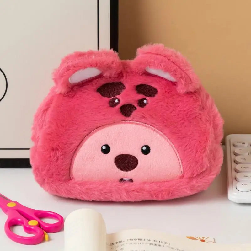 Plush Fluffy Makeup Bag – Soft & Compact Cosmetic Pouch