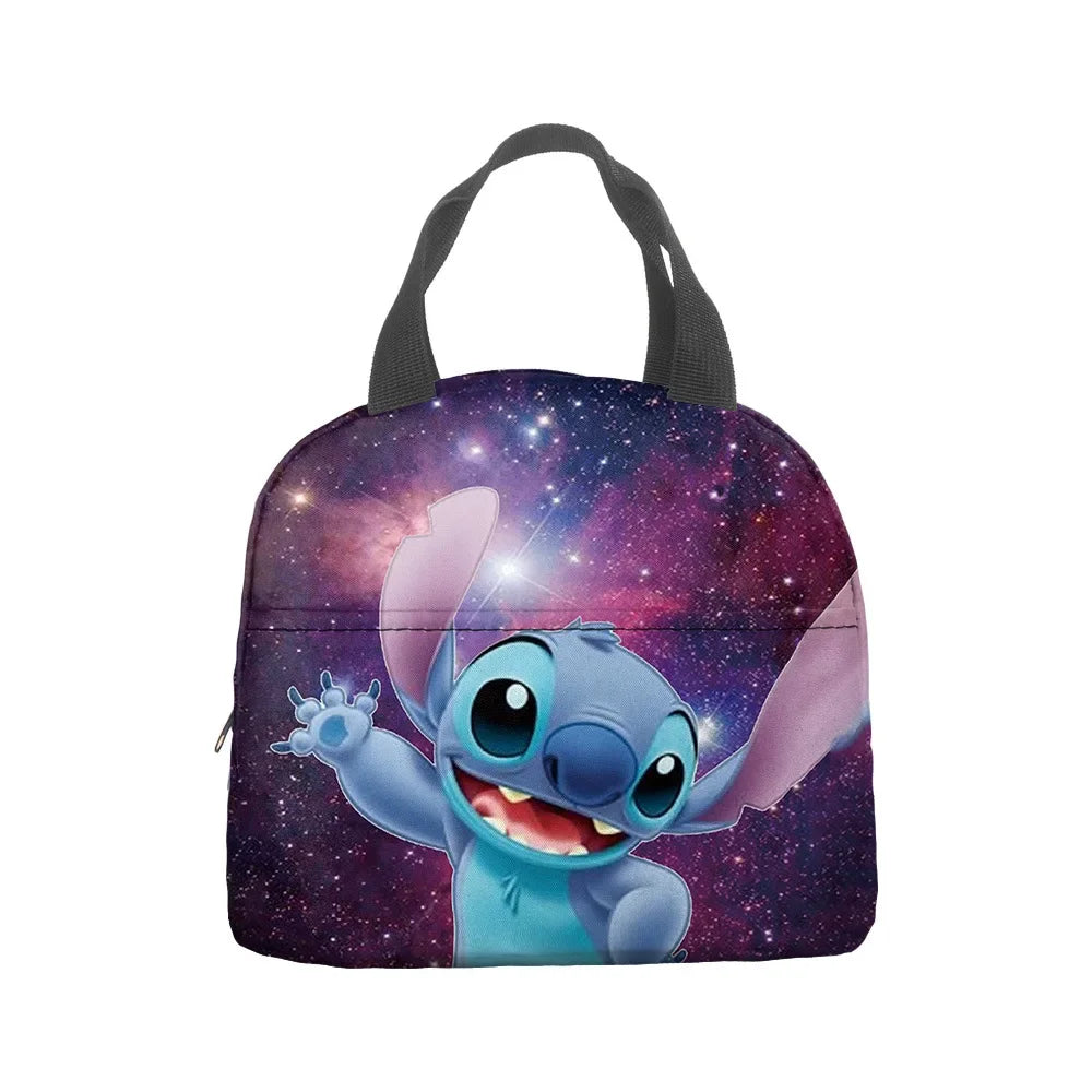 Blue Alien Cartoon Lunch Bag – Insulated Kids Cooler Tote