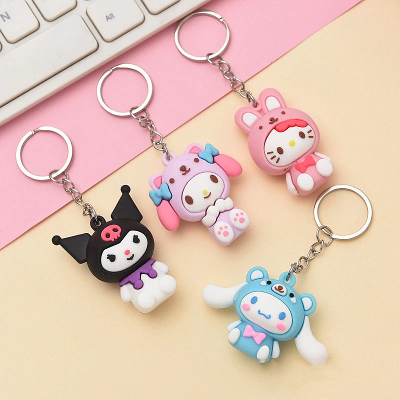 Kawaii Cartoon Character Keychain – Cute Backpack & Car Charm Gift