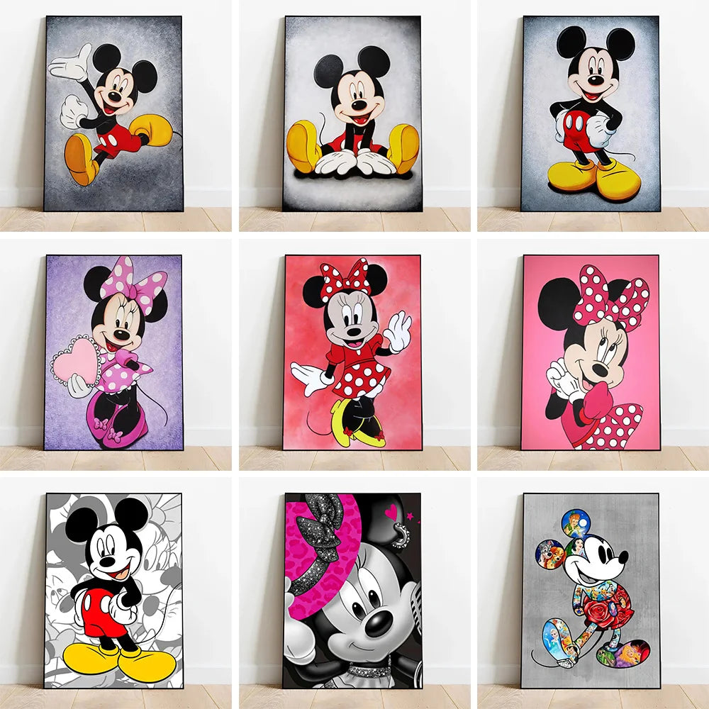 Kawaii Doodle Wall Art Print – Vertical Canvas for Kids’ Rooms or Living Spaces