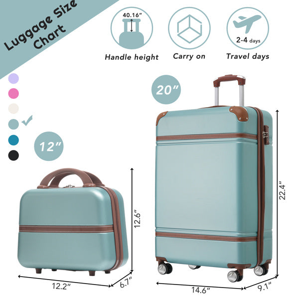 Light & Easy 2-Piece 20” Luggage Set – TSA-Approved