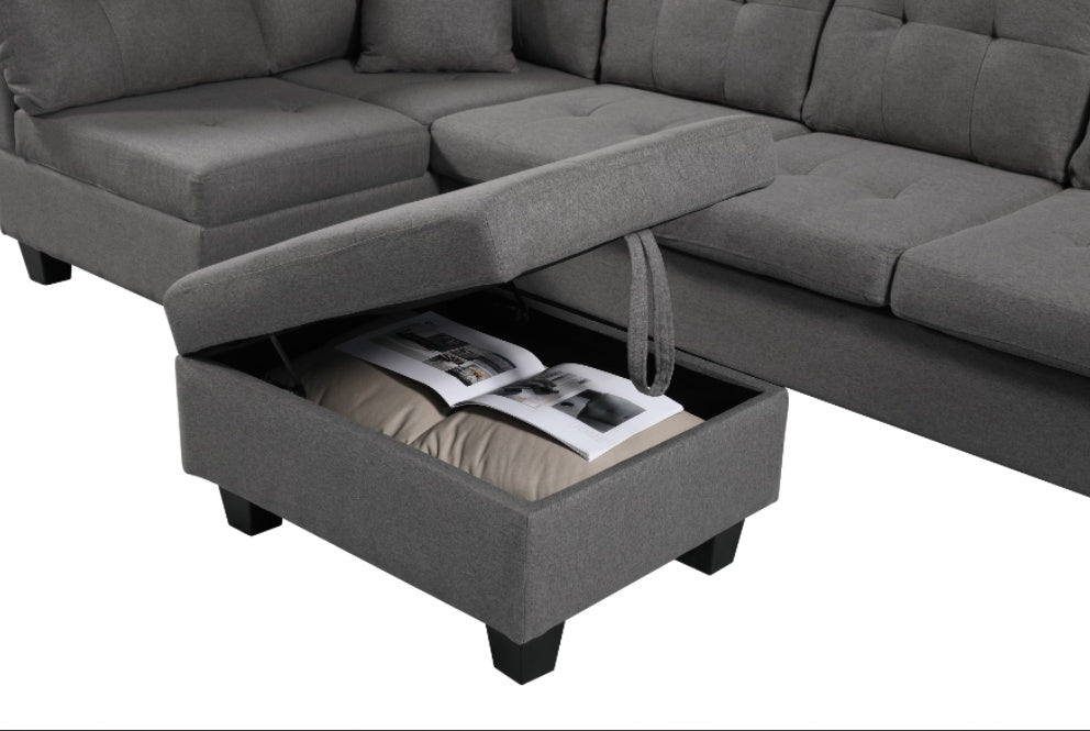 Convertible Sofa & Ottoman Set – Recyclable Cushion & Bed Function (104”W)